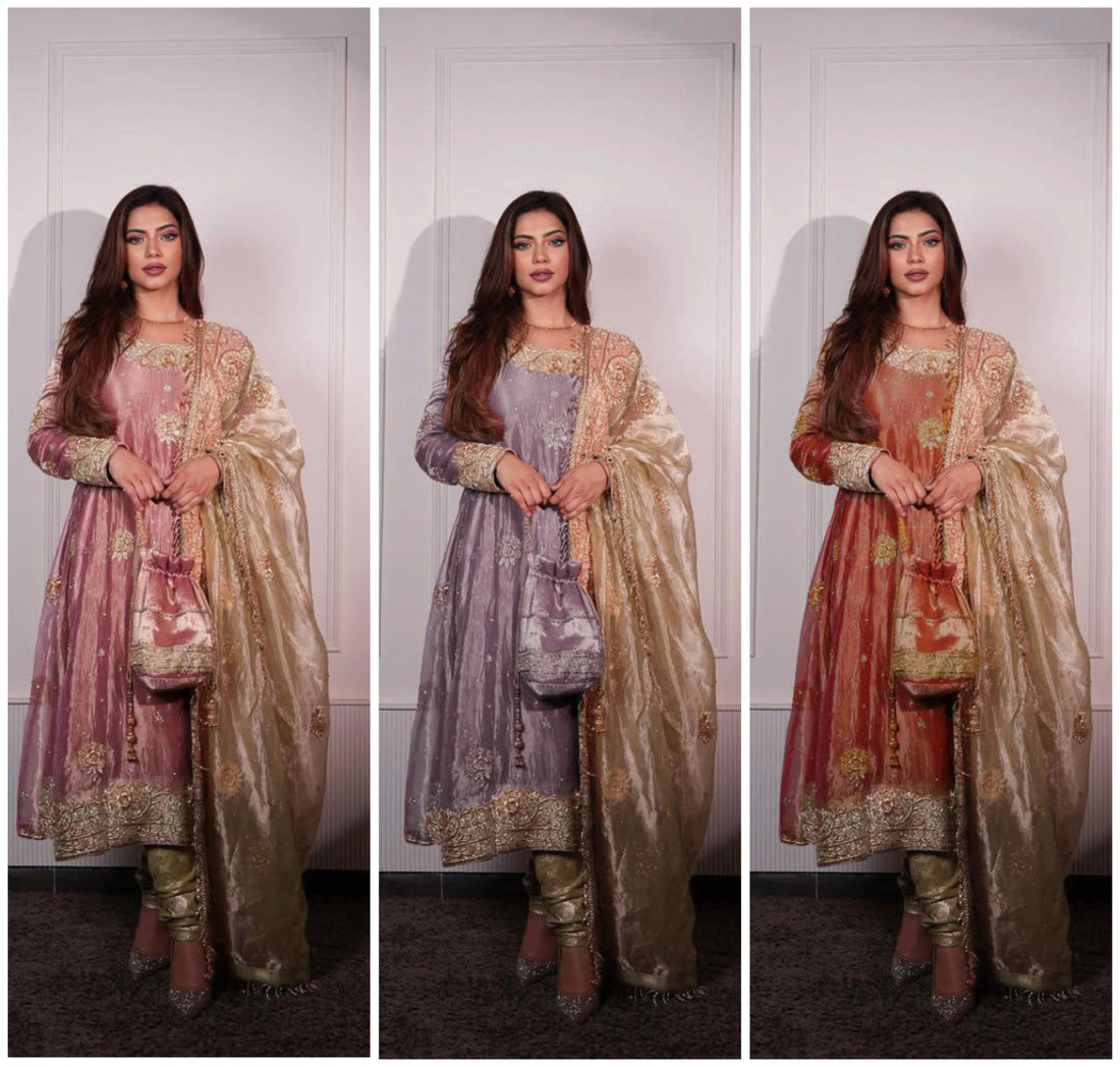 DESIGNER WEAR HEAVY PARTY WEAR TOP WITH PLAZZO & DUPATTA