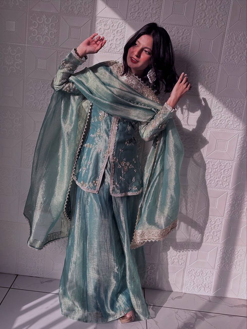 Royal Fandy Silk Festive Sharara Collection