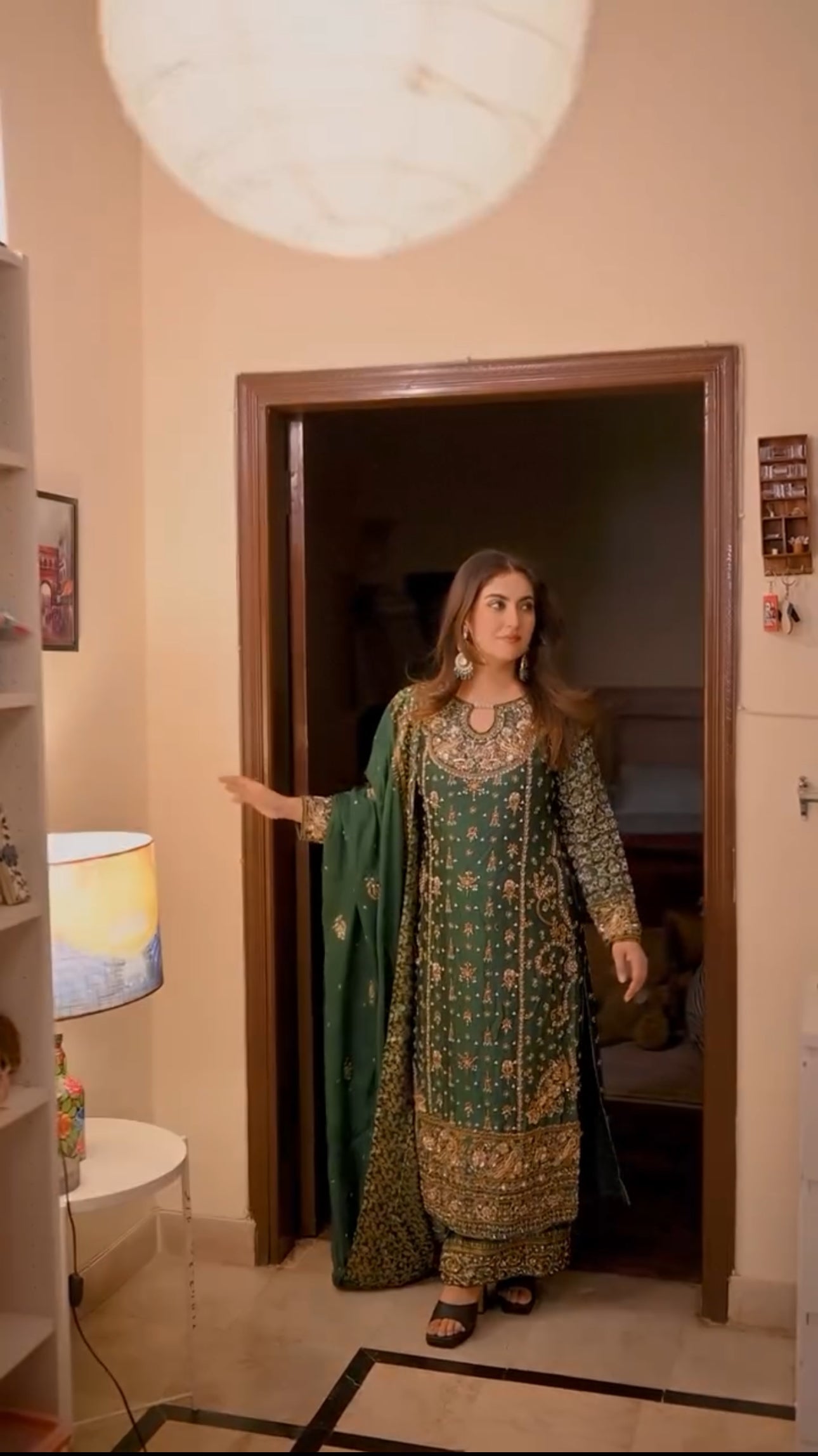 Designer Party Wear Faux Georgette Top Plazzo Set with Embroidery & Dupatta