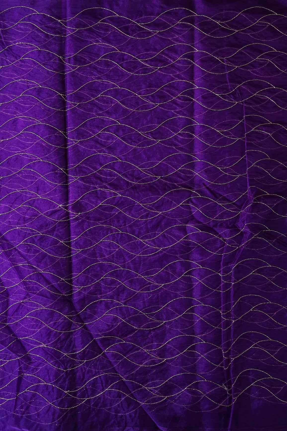 AIzaSyBcstauz-XMPRhEY21AUzeo032pxrXB5Ug - Cut Dana Beads Wonderful Wavy Embroidery On Purple Organza Fabric