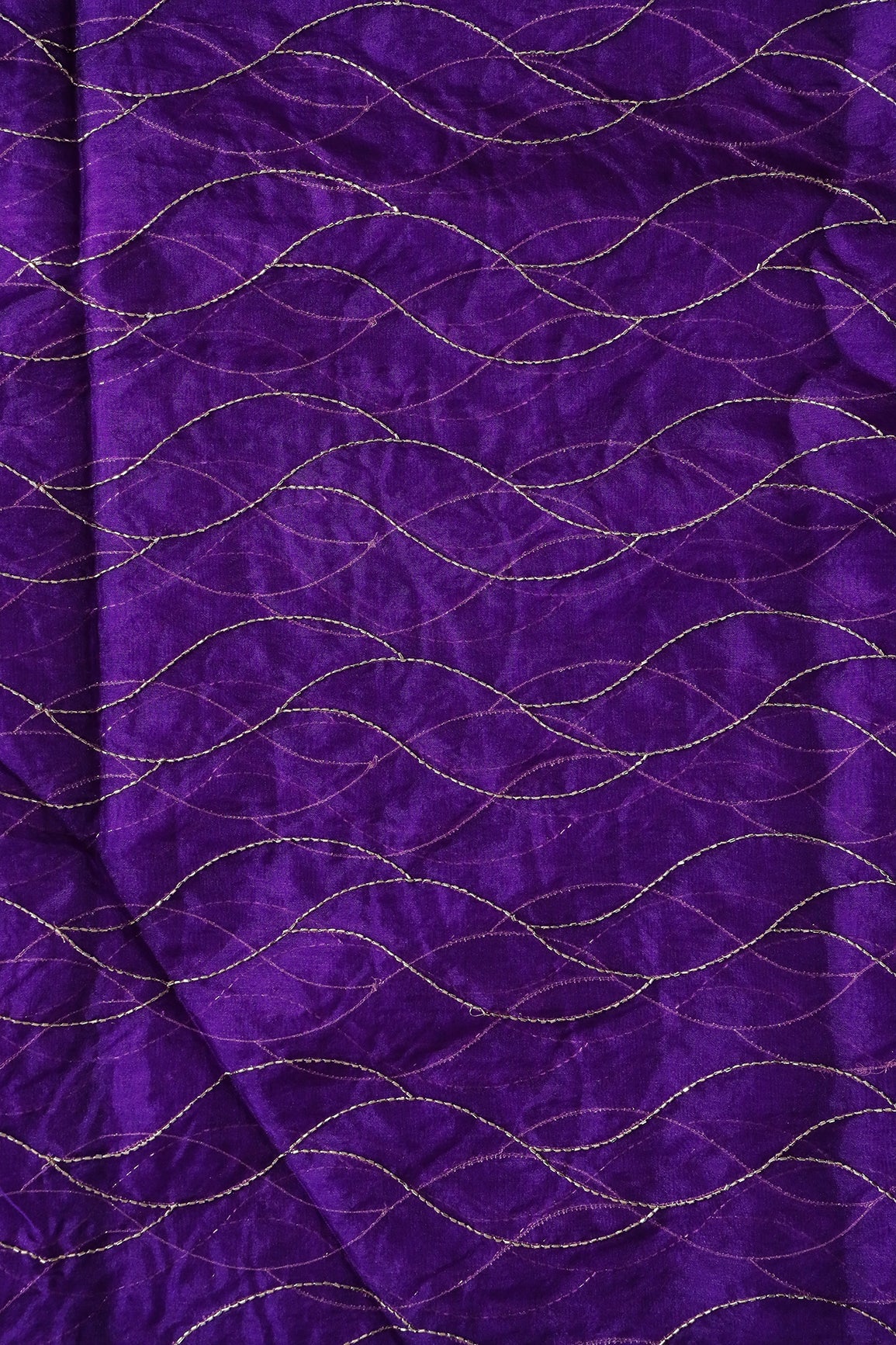 AIzaSyBcstauz-XMPRhEY21AUzeo032pxrXB5Ug - Cut Dana Beads Wonderful Wavy Embroidery On Purple Organza Fabric