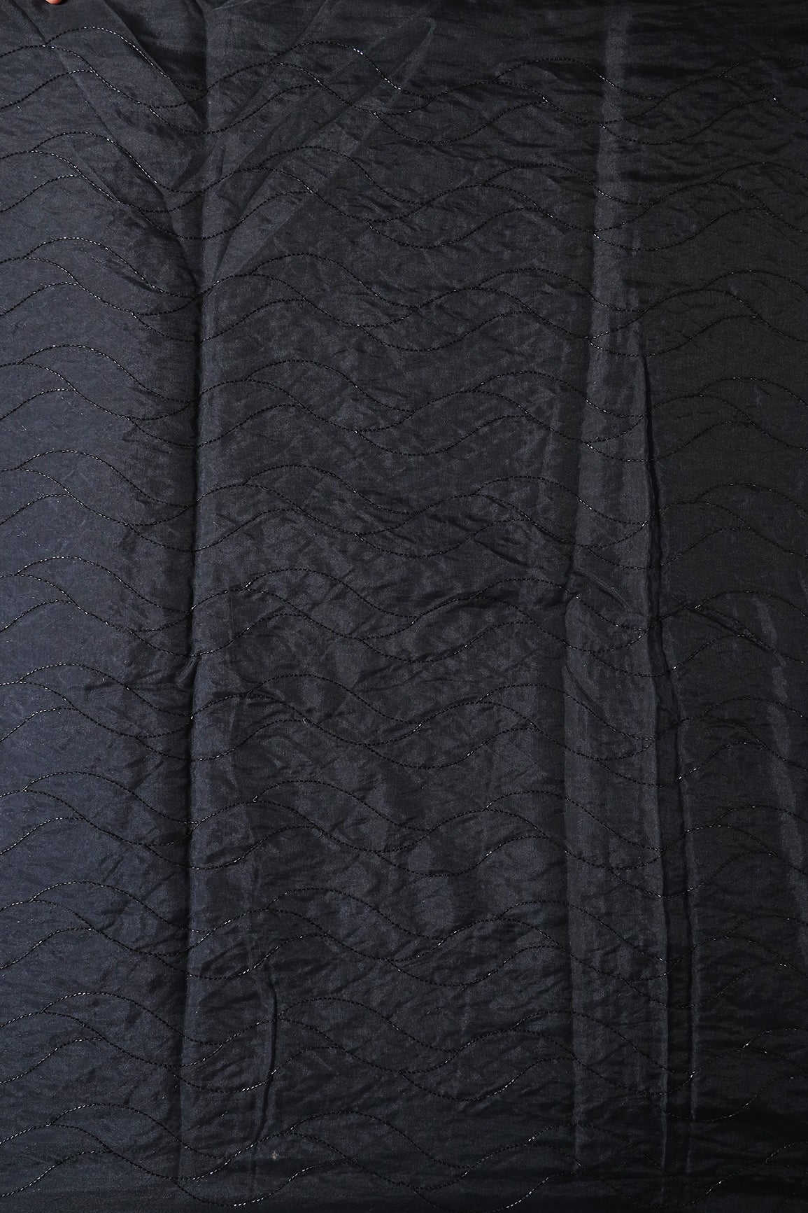 AIzaSyBcstauz-XMPRhEY21AUzeo032pxrXB5Ug - Cut Dana Beads Wonderful Wavy Embroidery On Black Organza Fabric