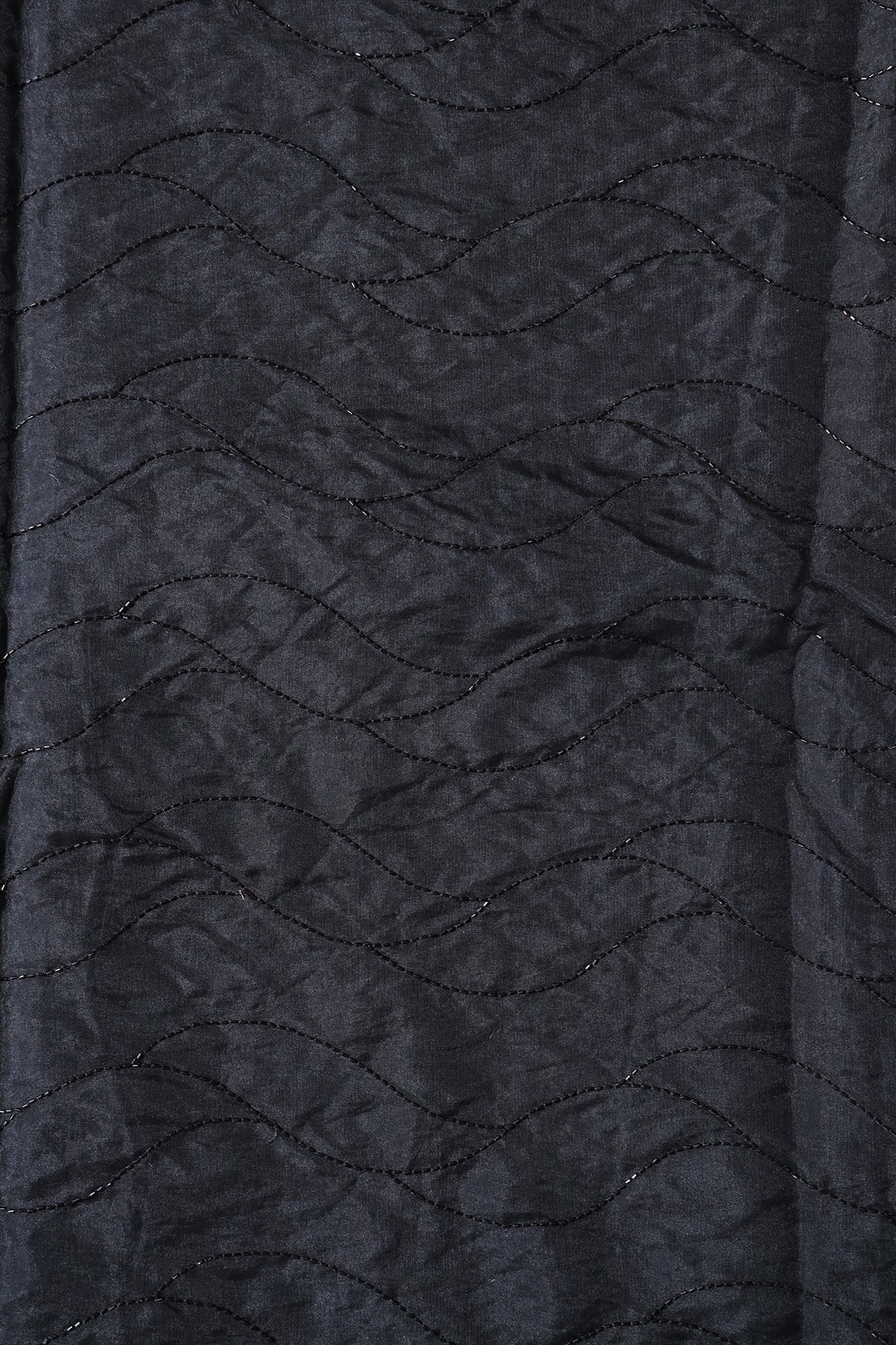 AIzaSyBcstauz-XMPRhEY21AUzeo032pxrXB5Ug - Cut Dana Beads Wonderful Wavy Embroidery On Black Organza Fabric
