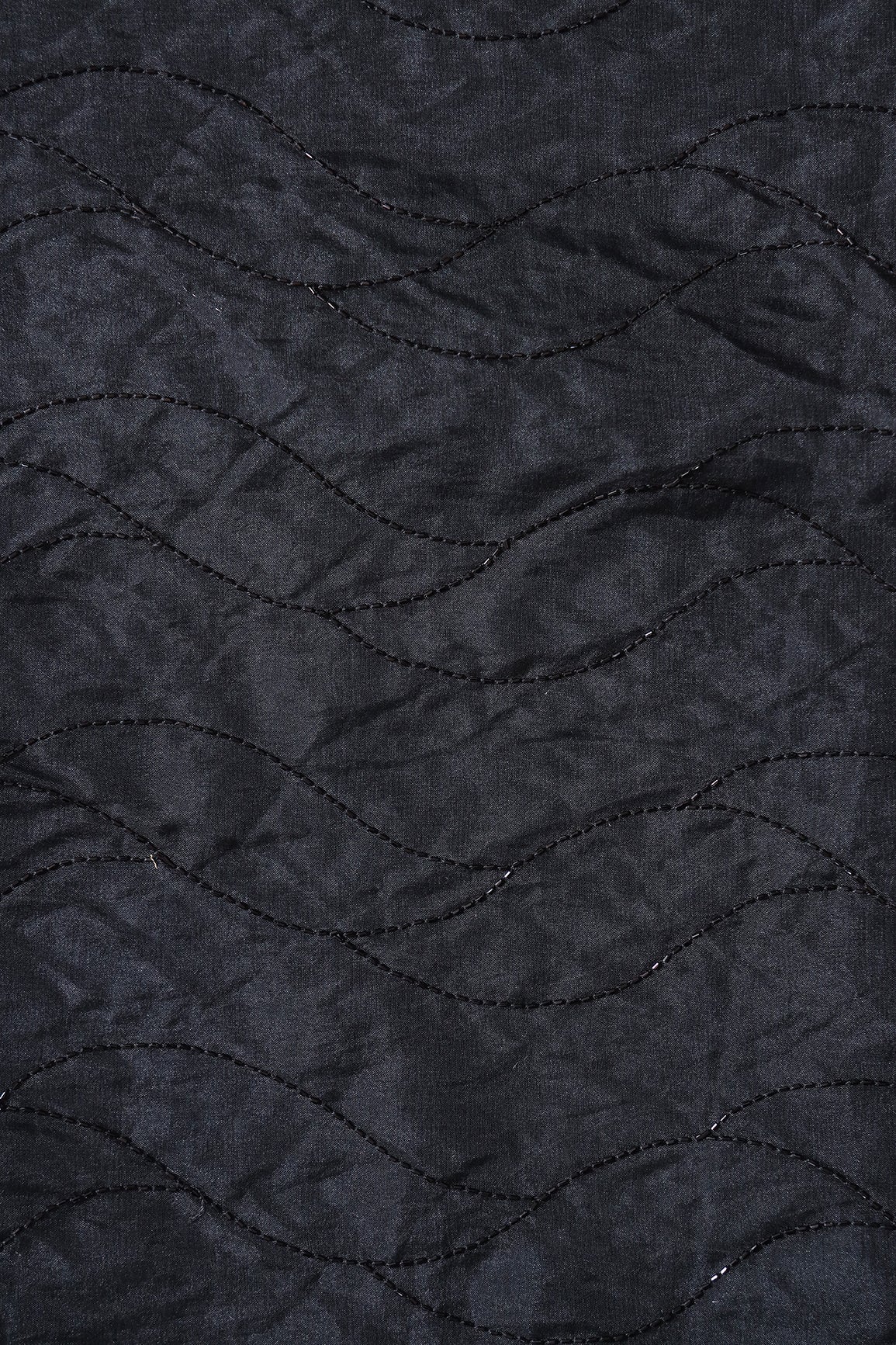 AIzaSyBcstauz-XMPRhEY21AUzeo032pxrXB5Ug - Cut Dana Beads Wonderful Wavy Embroidery On Black Organza Fabric