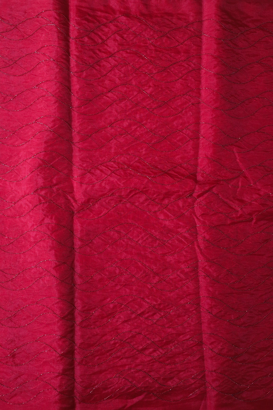 AIzaSyBcstauz-XMPRhEY21AUzeo032pxrXB5Ug - Cut Dana Beads Wonderful Wavy Embroidery On Red Organza Fabric