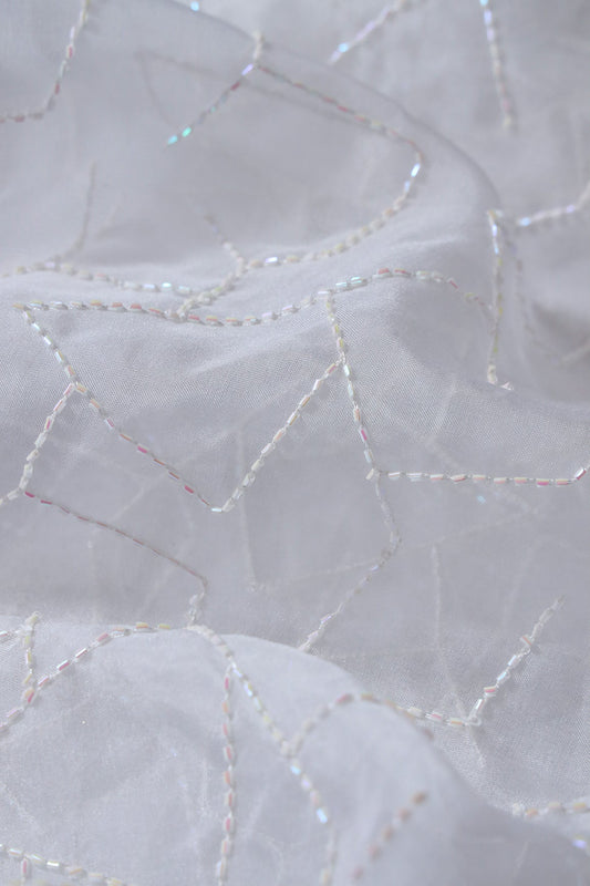 AIzaSyBcstauz-XMPRhEY21AUzeo032pxrXB5Ug - Cut Dana Beads Embroidery On White Dyeable Unstitched Suit Set (3 Piece)