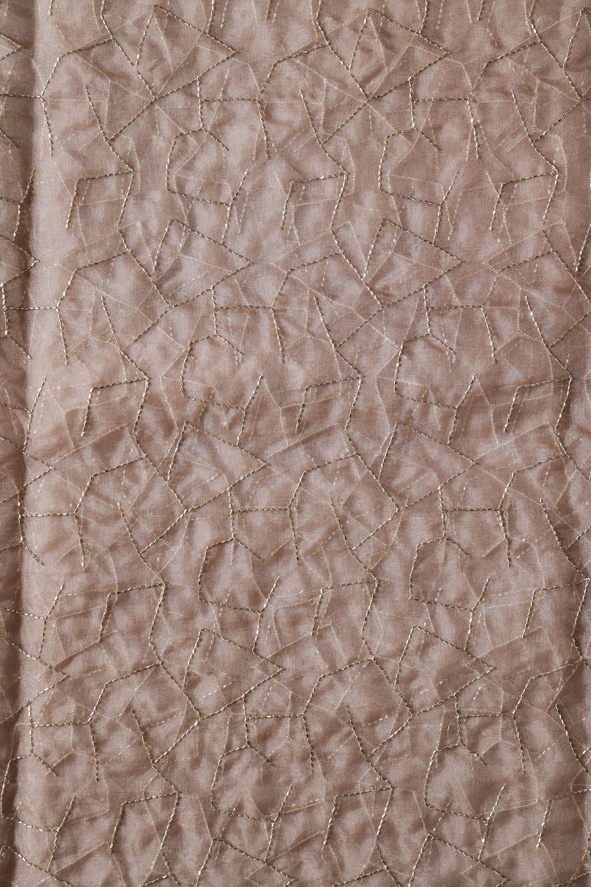 AIzaSyBcstauz-XMPRhEY21AUzeo032pxrXB5Ug - Cut Dana Beads Appealing Abstract Embroidery On Beige Organza Fabric