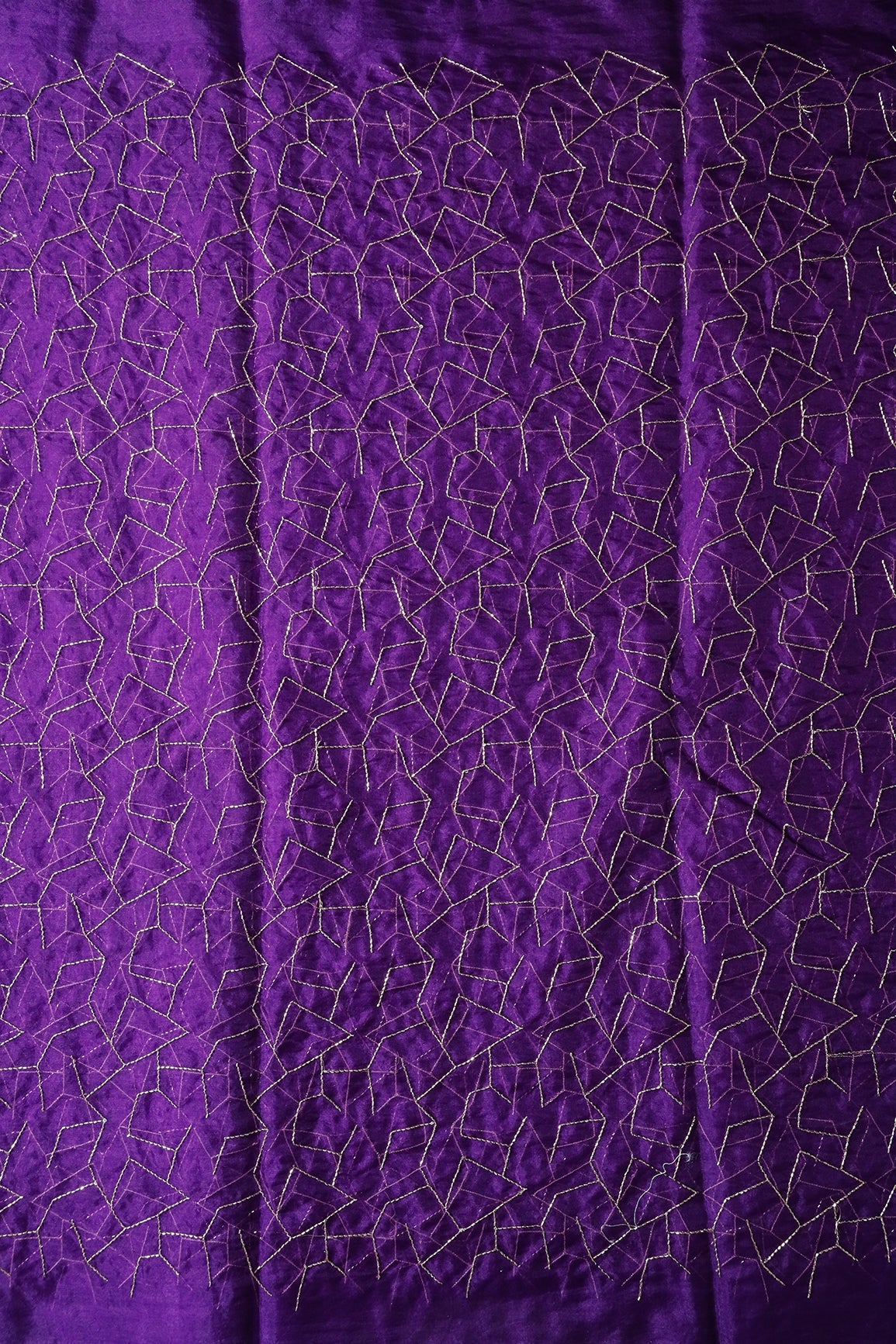 AIzaSyBcstauz-XMPRhEY21AUzeo032pxrXB5Ug - Cut Dana Beads Appealing Abstract Embroidery On Purple Organza Fabric