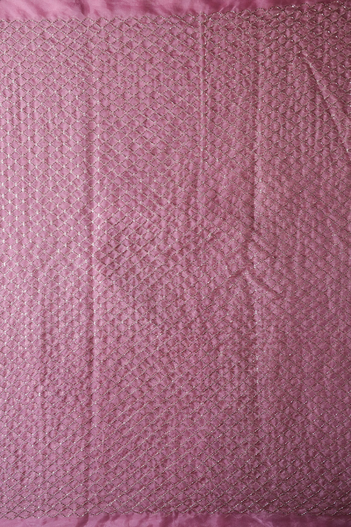 AIzaSyBcstauz-XMPRhEY21AUzeo032pxrXB5Ug - Cut Dana Beads Beautiful Ogee Embroidery On Gajri Pink Organza Fabric