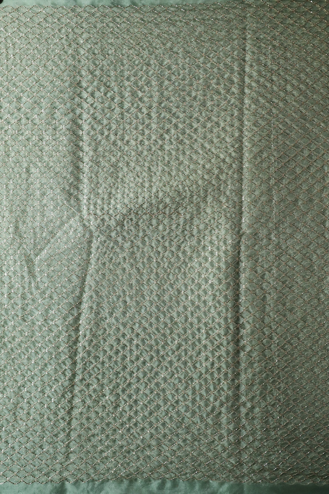 AIzaSyBcstauz-XMPRhEY21AUzeo032pxrXB5Ug - Cut Dana Beads Beautiful Ogee Embroidery On Olive Organza Fabric