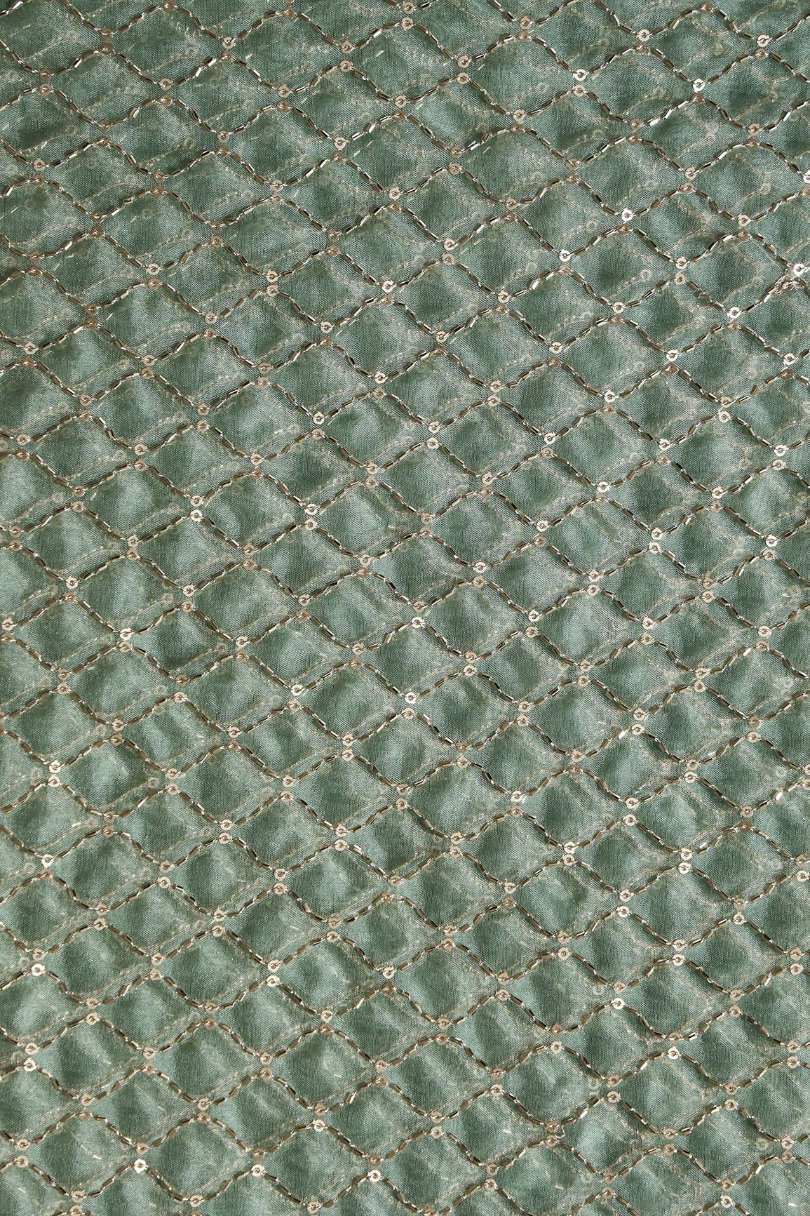 AIzaSyBcstauz-XMPRhEY21AUzeo032pxrXB5Ug - Cut Dana Beads Beautiful Ogee Embroidery On Olive Organza Fabric