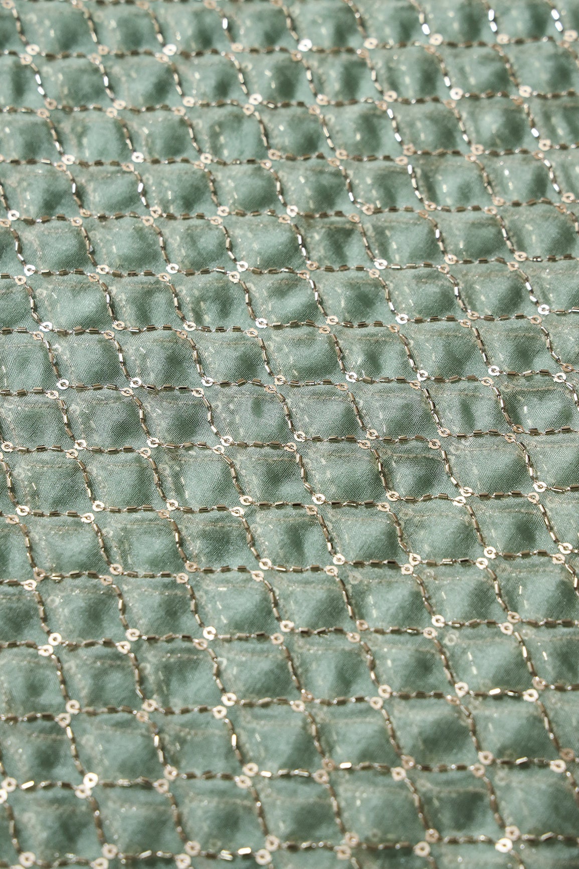 AIzaSyBcstauz-XMPRhEY21AUzeo032pxrXB5Ug - Cut Dana Beads Beautiful Ogee Embroidery On Olive Organza Fabric