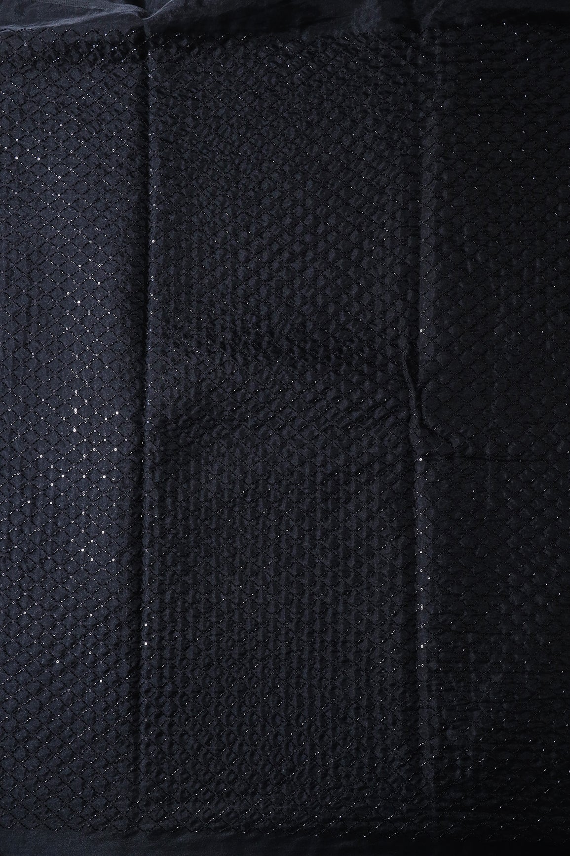 AIzaSyBcstauz-XMPRhEY21AUzeo032pxrXB5Ug - Cut Dana Beads Beautiful Ogee Embroidery On Black Organza Fabric