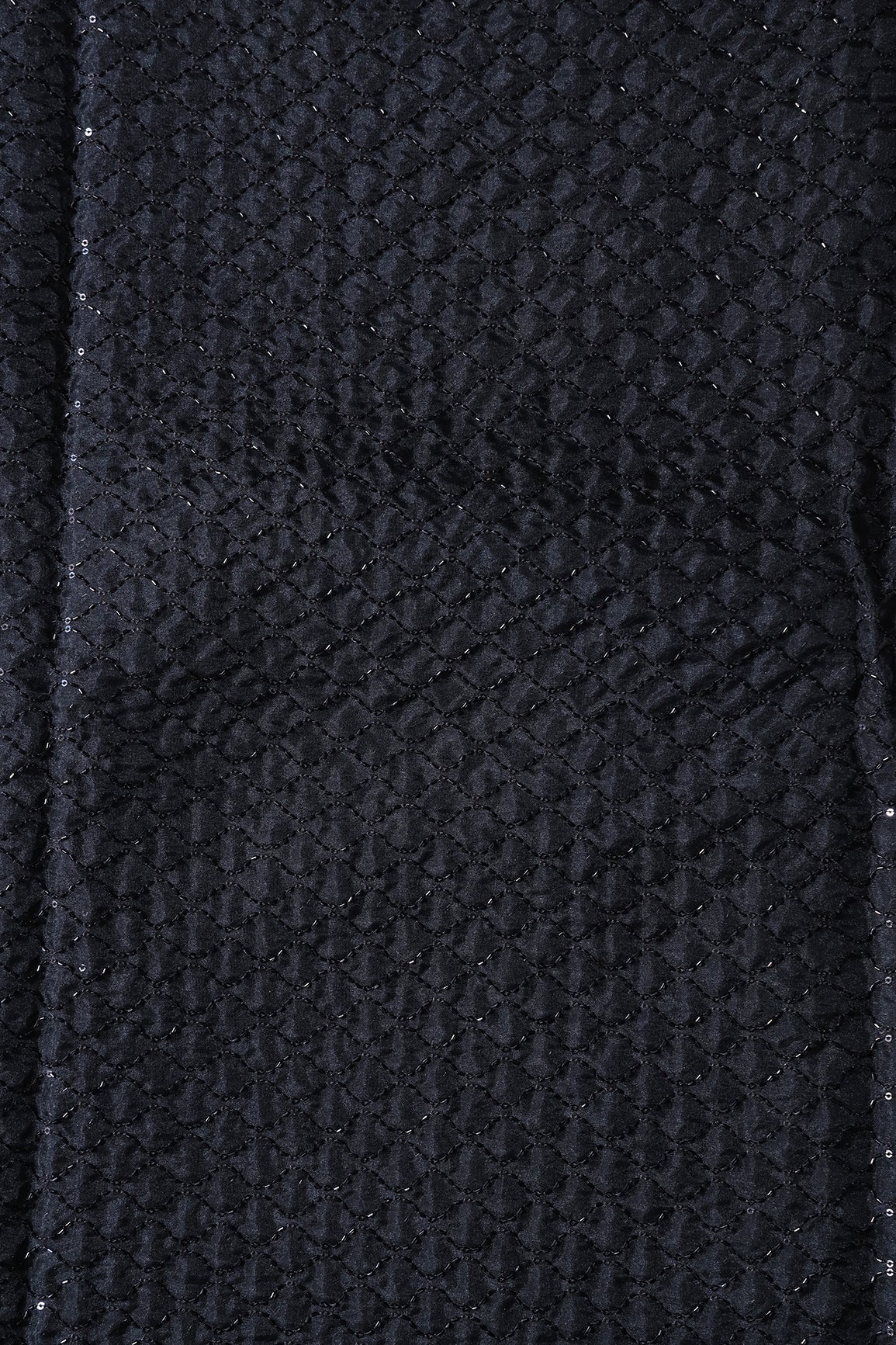 AIzaSyBcstauz-XMPRhEY21AUzeo032pxrXB5Ug - Cut Dana Beads Beautiful Ogee Embroidery On Black Organza Fabric