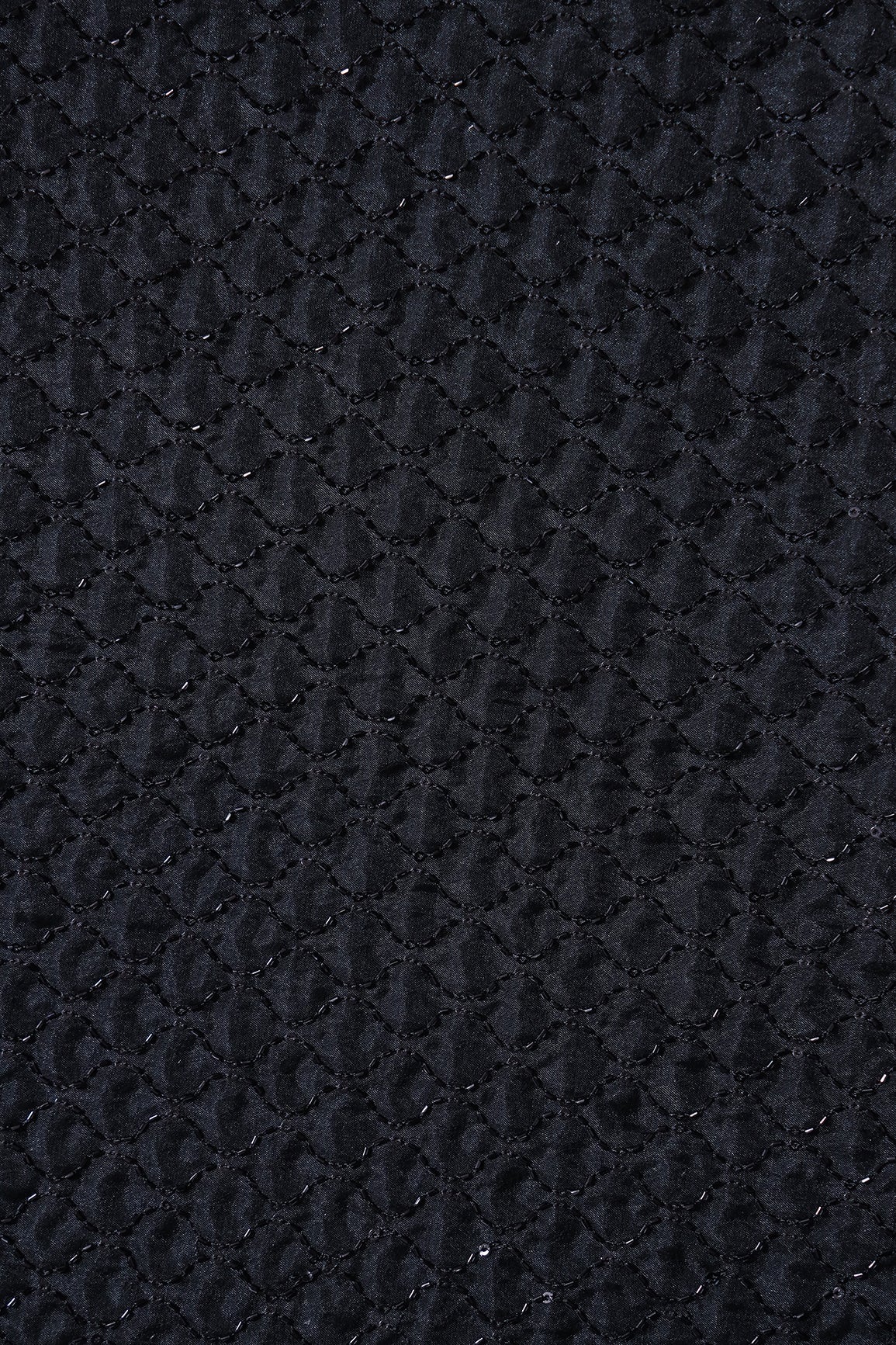 AIzaSyBcstauz-XMPRhEY21AUzeo032pxrXB5Ug - Cut Dana Beads Beautiful Ogee Embroidery On Black Organza Fabric