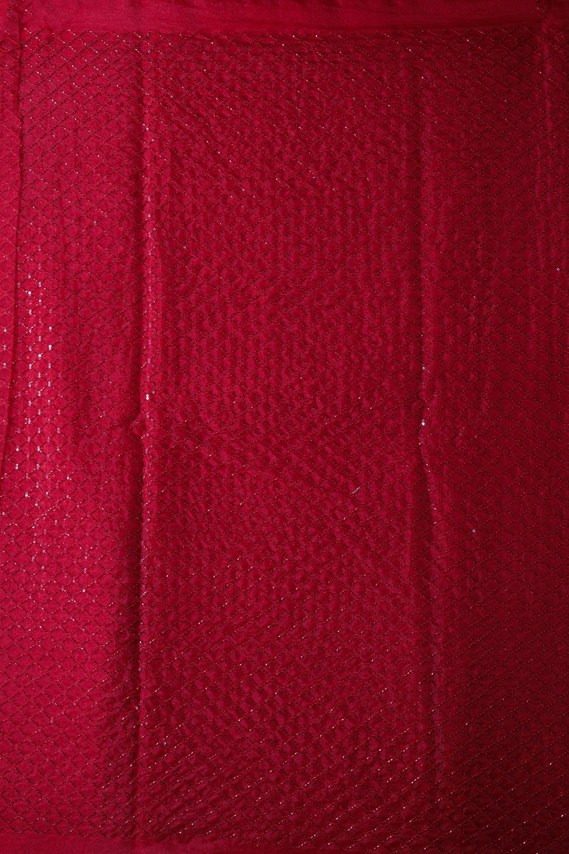 AIzaSyBcstauz-XMPRhEY21AUzeo032pxrXB5Ug - Cut Dana Beads Beautiful Ogee Embroidery On Red Organza Fabric
