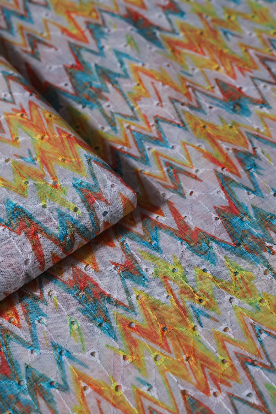 AIzaSyBcstauz-XMPRhEY21AUzeo032pxrXB5Ug - Chevron Digital Print On Hakoba Cotton Embroidery Fabric