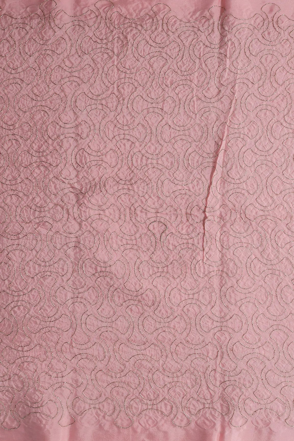 AIzaSyBcstauz-XMPRhEY21AUzeo032pxrXB5Ug - Cut Dana Beads Appealing Abstract Embroidery Work On Baby Pink Chinnon Chiffon Fabric