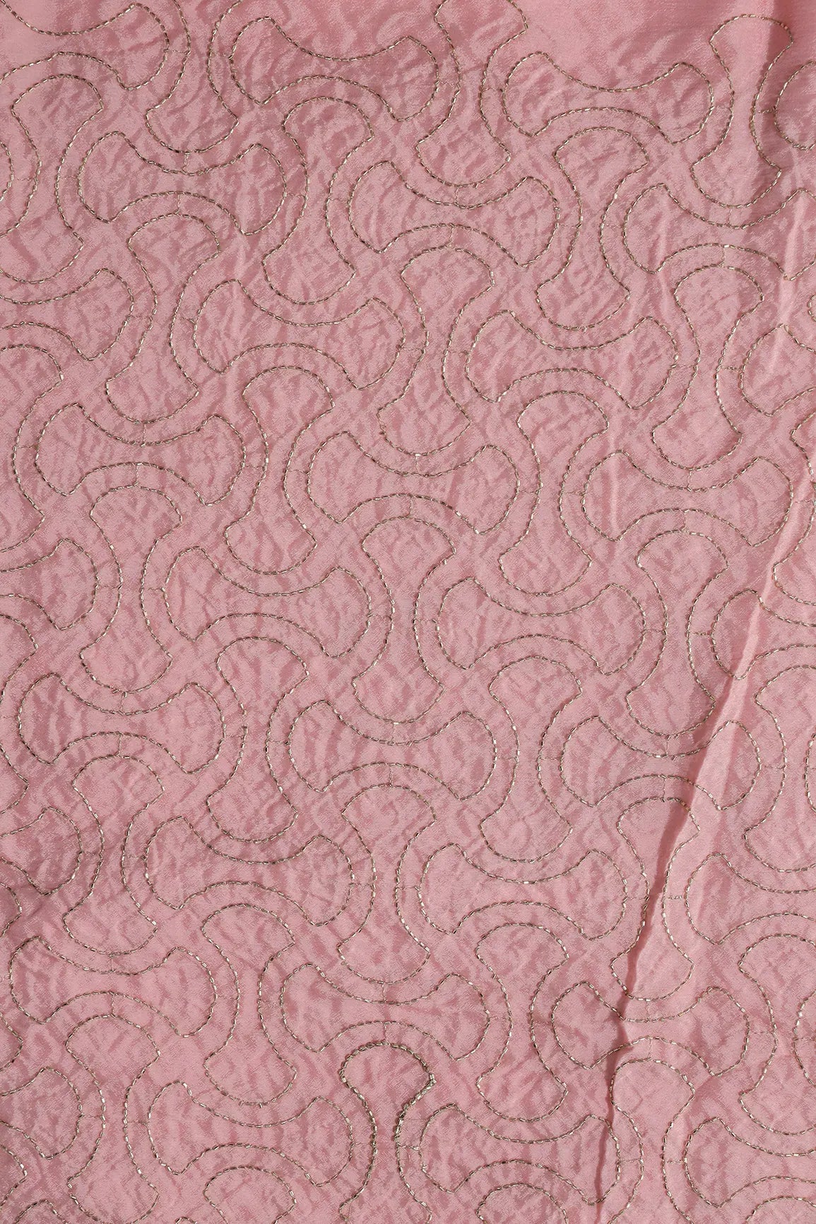 AIzaSyBcstauz-XMPRhEY21AUzeo032pxrXB5Ug - Cut Dana Beads Appealing Abstract Embroidery Work On Baby Pink Chinnon Chiffon Fabric