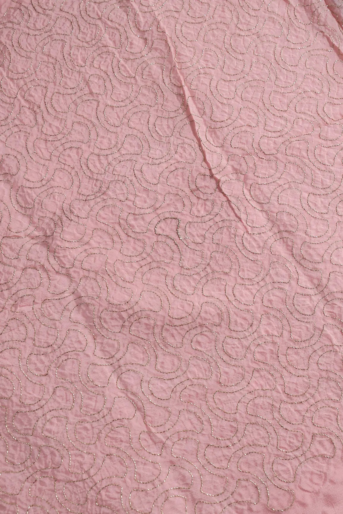 AIzaSyBcstauz-XMPRhEY21AUzeo032pxrXB5Ug - Cut Dana Beads Appealing Abstract Embroidery Work On Baby Pink Chinnon Chiffon Fabric