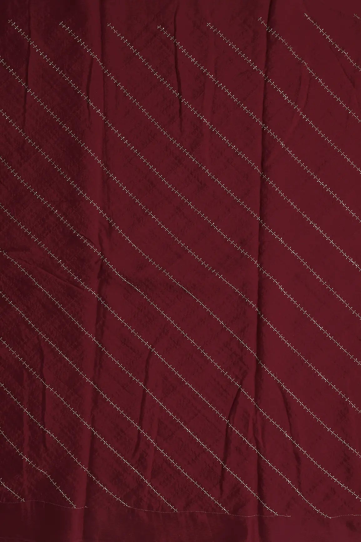 AIzaSyBcstauz-XMPRhEY21AUzeo032pxrXB5Ug - Gold Beads Cut Dana Stripes Embroidery Work On Cherry Red Chinnon Chiffon Fabric