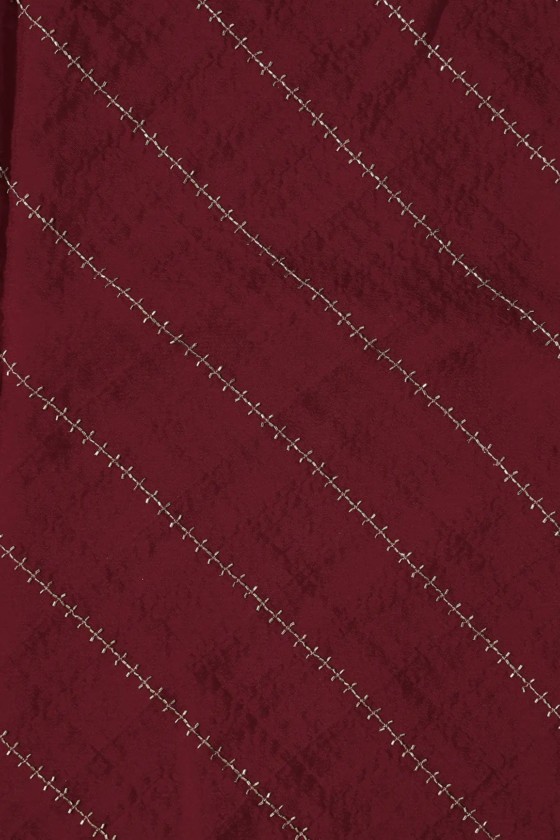 AIzaSyBcstauz-XMPRhEY21AUzeo032pxrXB5Ug - Gold Beads Cut Dana Stripes Embroidery Work On Cherry Red Chinnon Chiffon Fabric