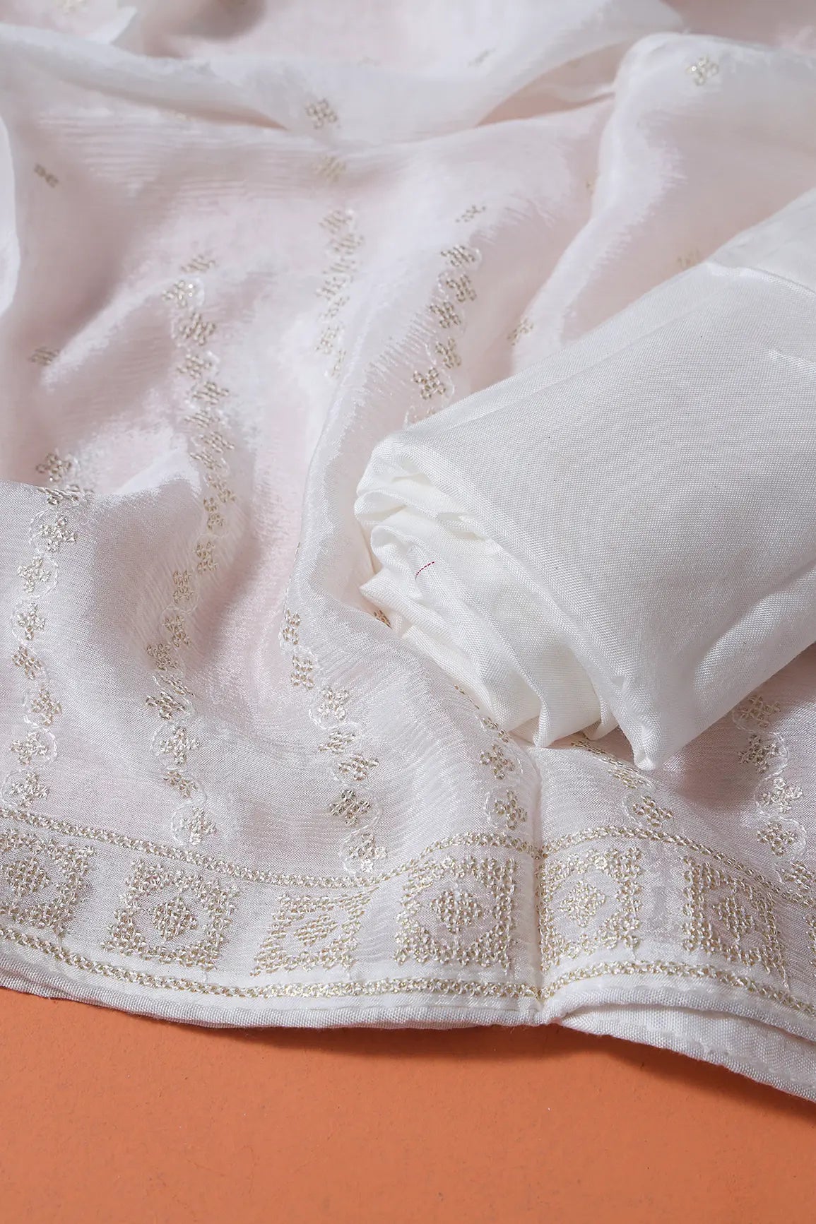 AIzaSyBcstauz-XMPRhEY21AUzeo032pxrXB5Ug - Dyeable Lucknowi Unstitched Pure Viscose Georgette Suit Set (3 piece)