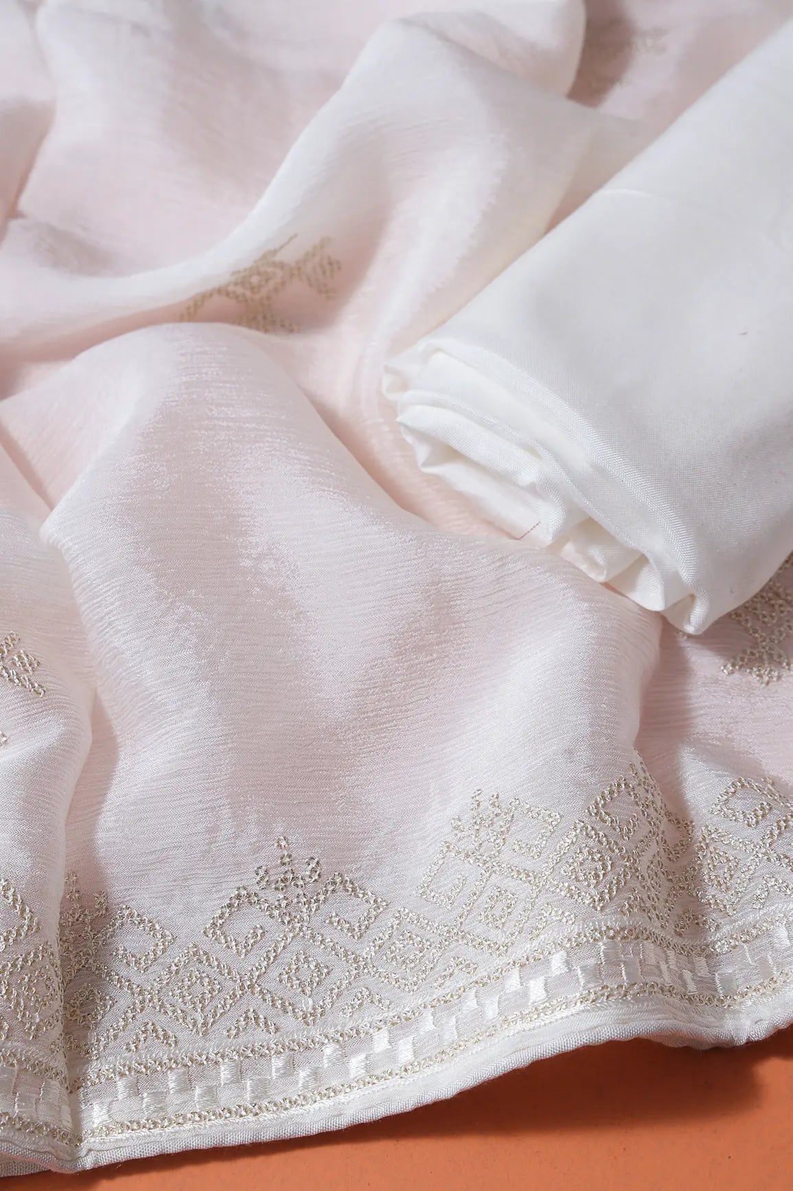 AIzaSyBcstauz-XMPRhEY21AUzeo032pxrXB5Ug - Dyeable Lucknowi Unstitched Pure Viscose Georgette Suit Set (3 piece)