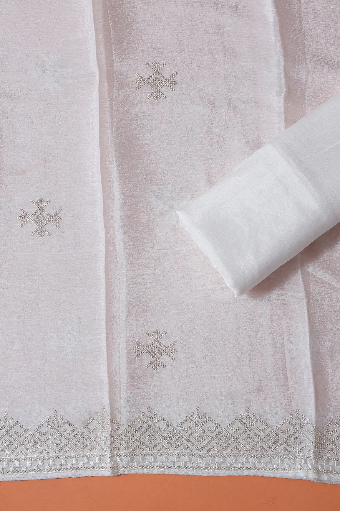 AIzaSyBcstauz-XMPRhEY21AUzeo032pxrXB5Ug - Dyeable Lucknowi Unstitched Pure Viscose Georgette Suit Set (3 piece)