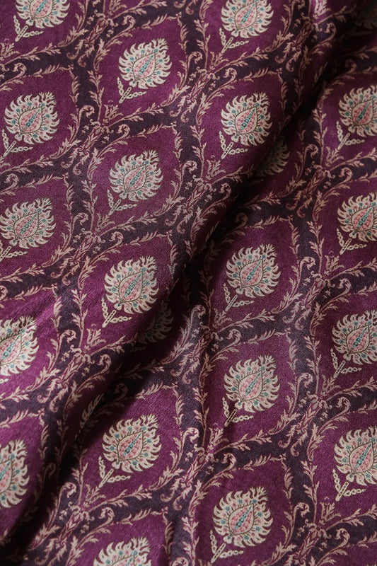 Wine Unstitched Suit Set (2 Piece)