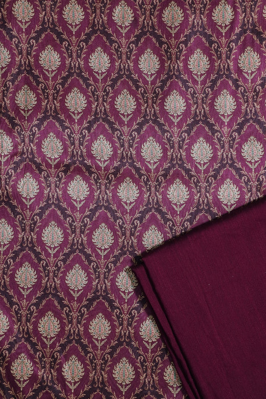 Wine Unstitched Suit Set (2 Piece)