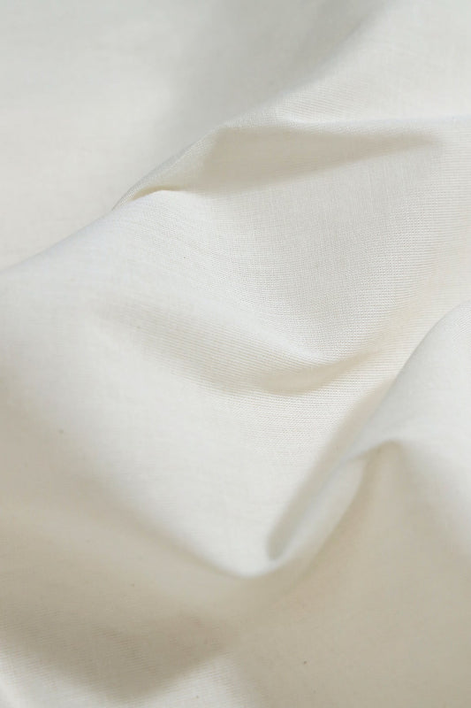 Off White Dyed Pure Cotton Fabric