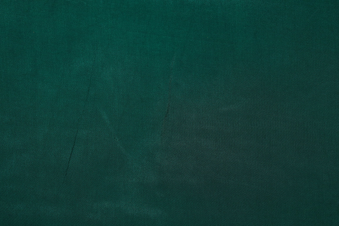 AIzaSyBcstauz-XMPRhEY21AUzeo032pxrXB5Ug - Bottle Green Dyed Pure Crepe Fabric
