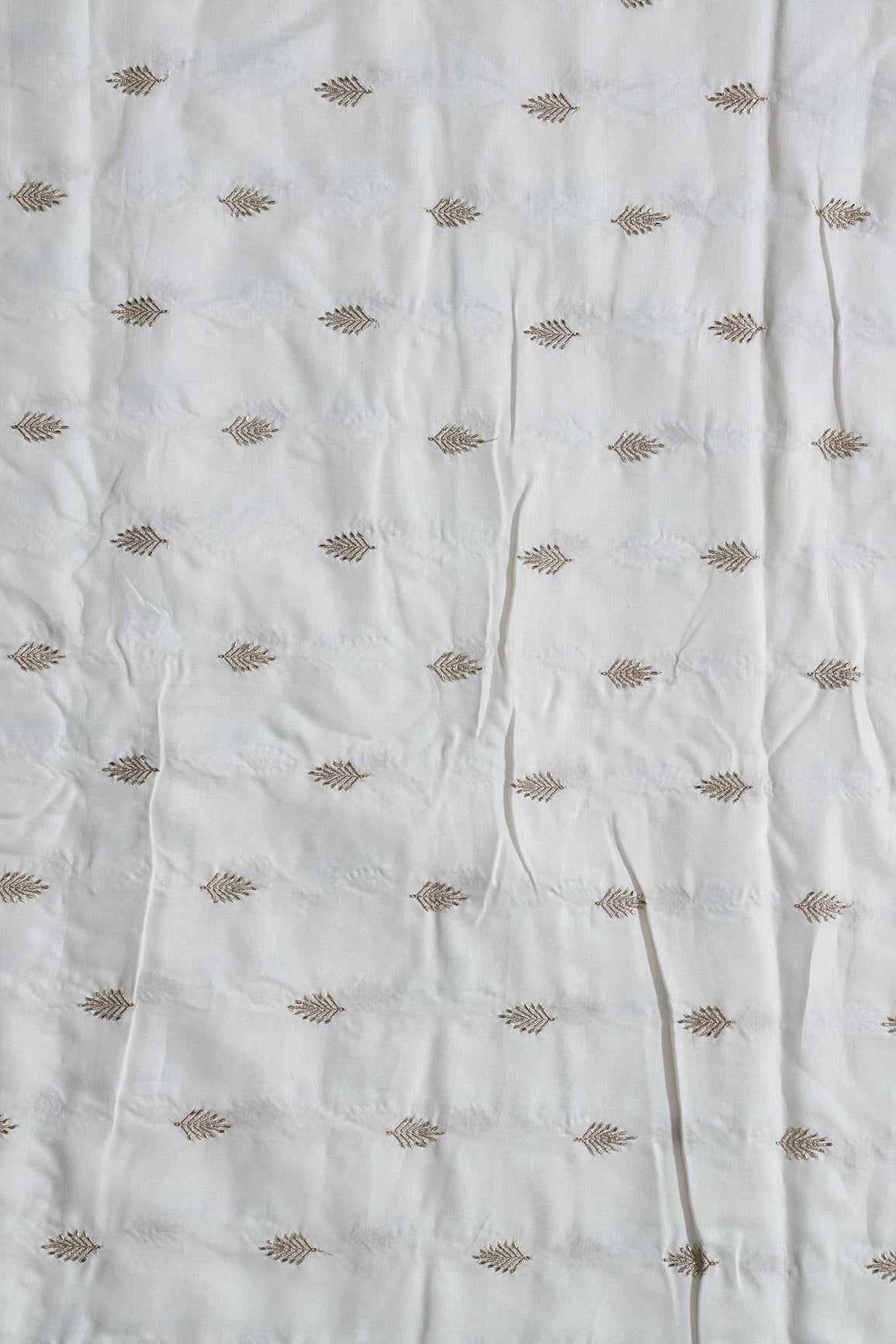 AIzaSyBcstauz-XMPRhEY21AUzeo032pxrXB5Ug - Beads Work With Zari Leafy Floral Embroidery On Pure Dyeable Tussar Silk Fabric