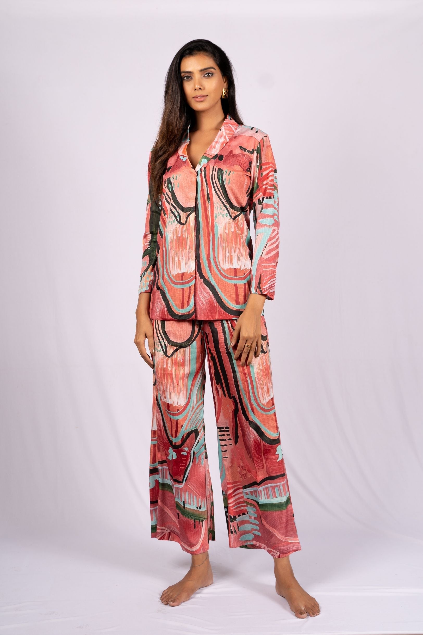 AIzaSyBcstauz-XMPRhEY21AUzeo032pxrXB5Ug - Dunes Abstract Crepe Co-ord Set
