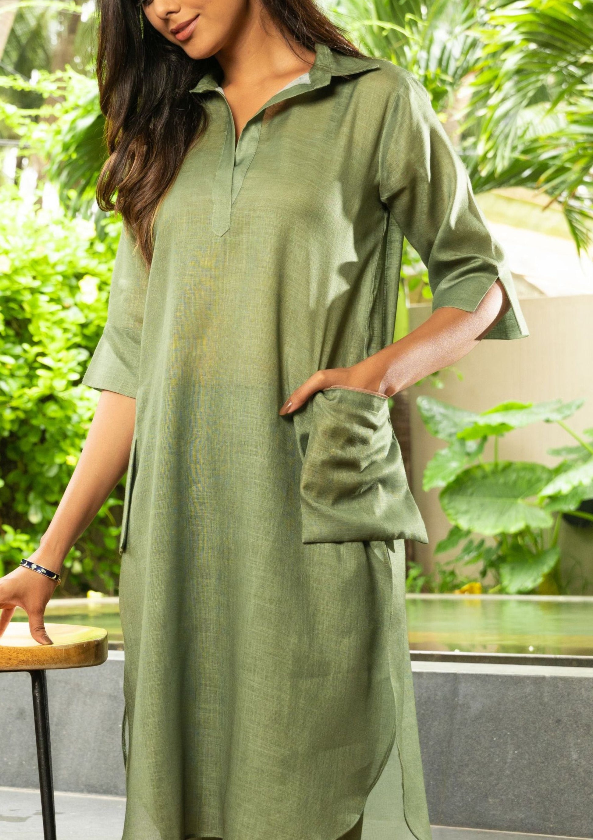 AIzaSyBcstauz-XMPRhEY21AUzeo032pxrXB5Ug - Doris Olive Linen Co-ord Set