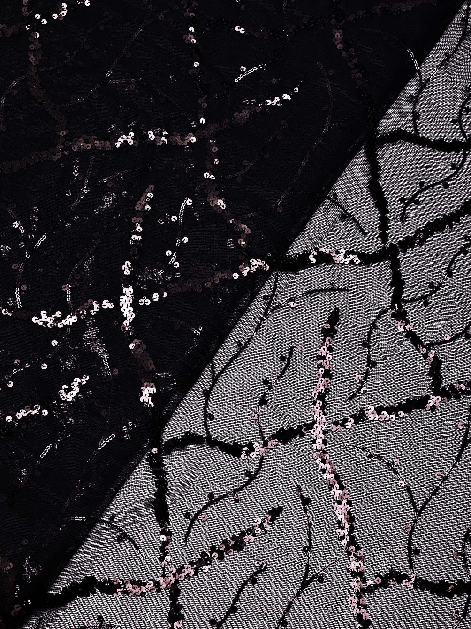 AIzaSyBcstauz-XMPRhEY21AUzeo032pxrXB5Ug - Black Net Saree Set (2 Piece)