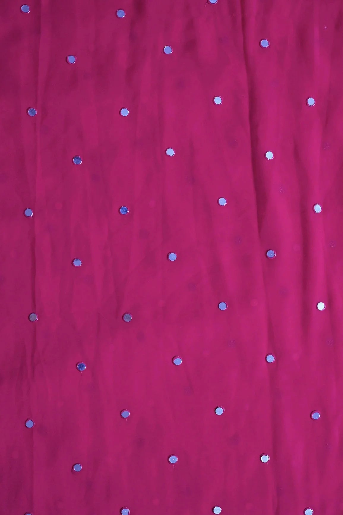 AIzaSyBcstauz-XMPRhEY21AUzeo032pxrXB5Ug - Beautiful Real Mirror Embroidery Work On Fuchsia Georgette Fabric