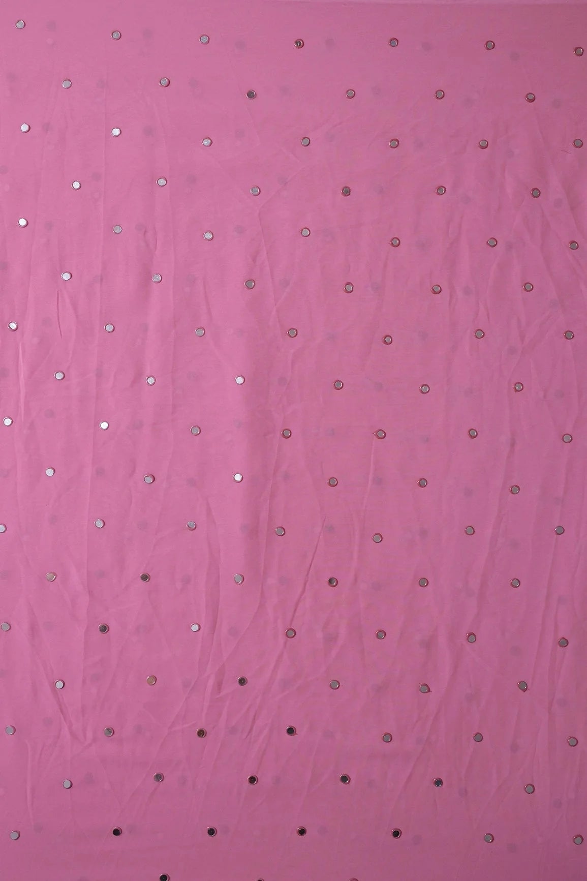 AIzaSyBcstauz-XMPRhEY21AUzeo032pxrXB5Ug - Beautiful Real Mirror Embroidery Work On Pink Georgette Fabric