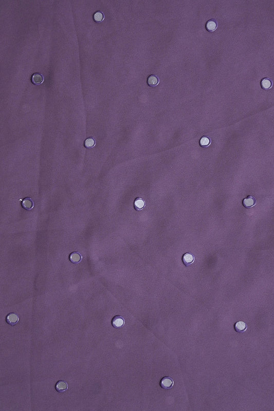 AIzaSyBcstauz-XMPRhEY21AUzeo032pxrXB5Ug - Beautiful Real Mirror Embroidery Work On Viola Purple Georgette Fabric