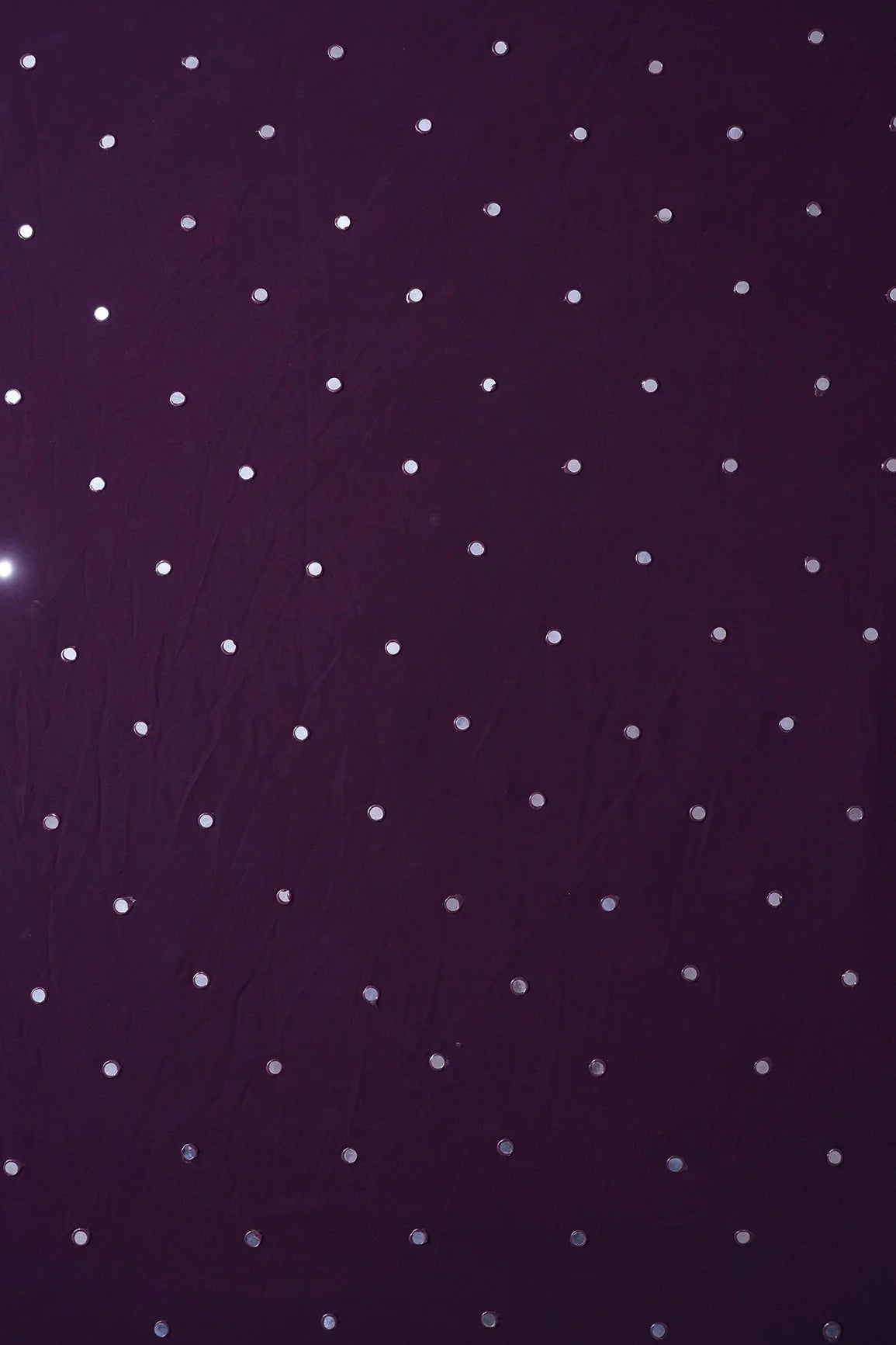 AIzaSyBcstauz-XMPRhEY21AUzeo032pxrXB5Ug - Beautiful Real Mirror Embroidery Work On Dark Purple Georgette Fabric