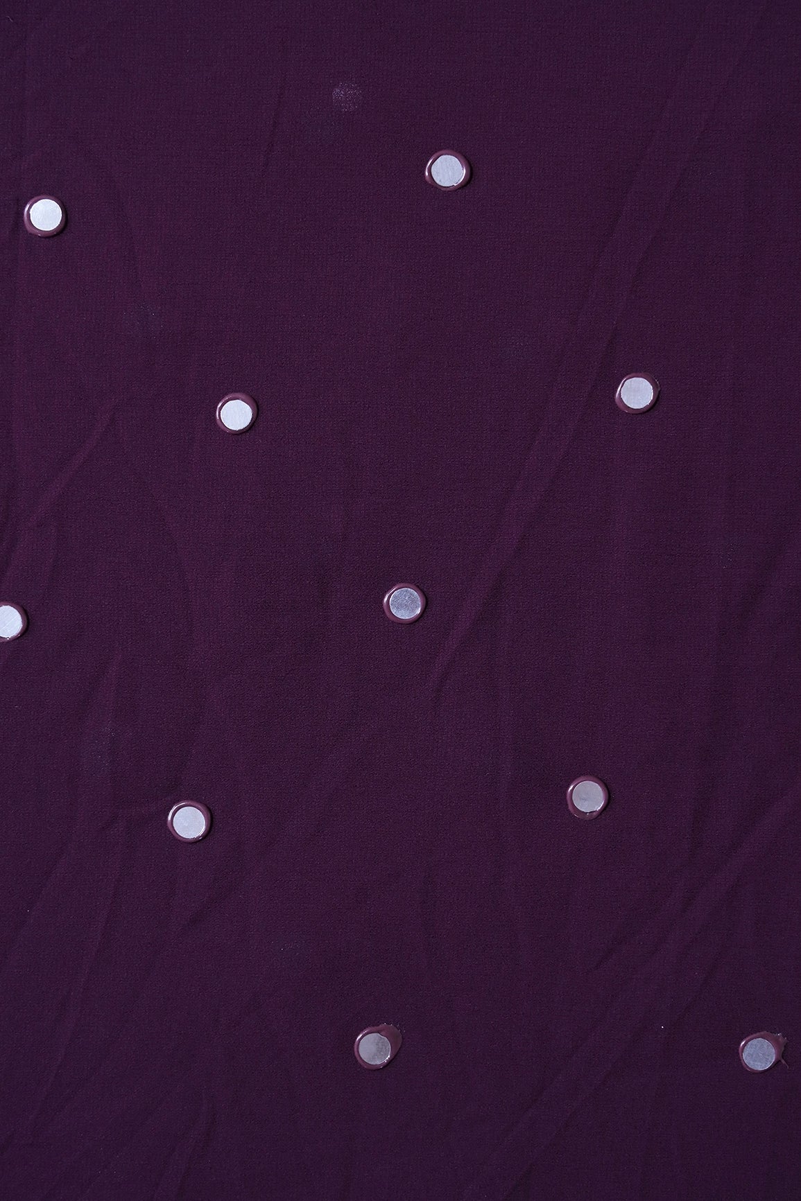 AIzaSyBcstauz-XMPRhEY21AUzeo032pxrXB5Ug - Beautiful Real Mirror Embroidery Work On Dark Purple Georgette Fabric