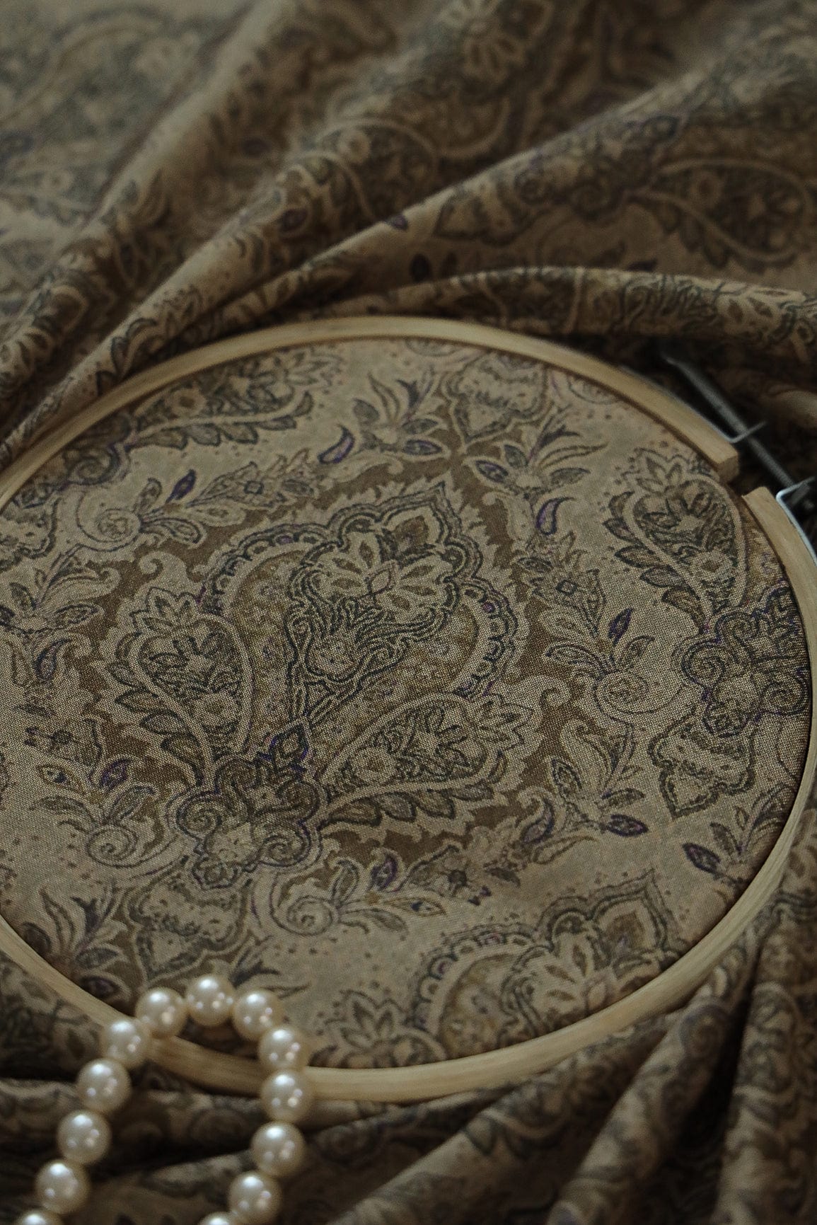 AIzaSyBcstauz-XMPRhEY21AUzeo032pxrXB5Ug - Beige Cultural Digital Print Design on Tussar Fabric