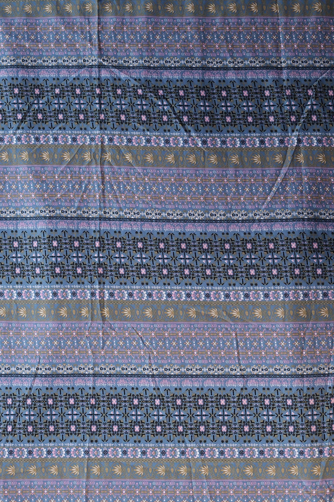 AIzaSyBcstauz-XMPRhEY21AUzeo032pxrXB5Ug - Big Width "56" Multi Color Traditional Digital Print On Grey Crepe Satin Fabric