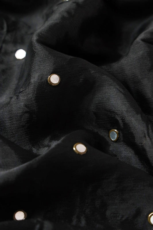 AIzaSyBcstauz-XMPRhEY21AUzeo032pxrXB5Ug - Black And Beige Unstitched Lehenga Set Fabric (3 Piece)