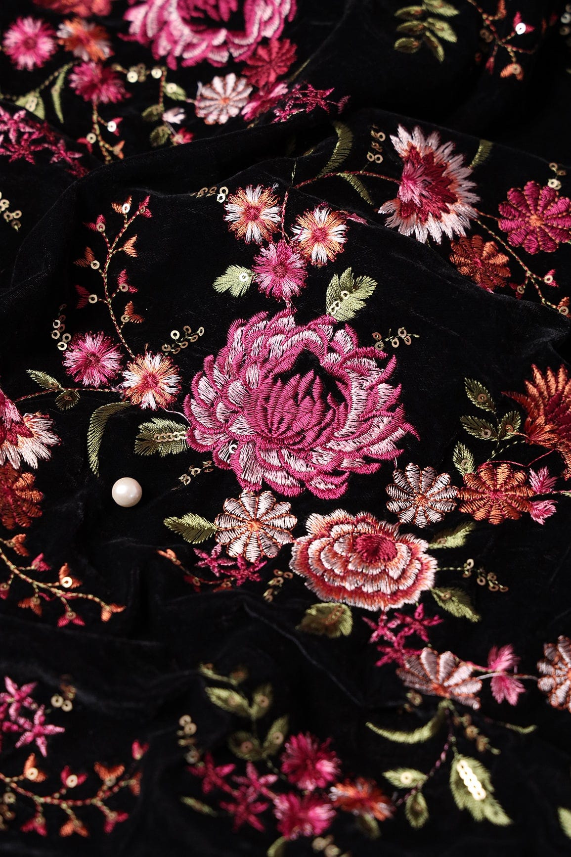 AIzaSyBcstauz-XMPRhEY21AUzeo032pxrXB5Ug - Black And Maroon Unstitched Lehenga Set Fabric (3 Piece)