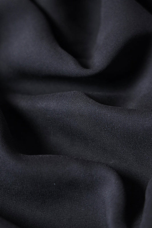 AIzaSyBcstauz-XMPRhEY21AUzeo032pxrXB5Ug - Black Dyed Viscose Georgette Fabric