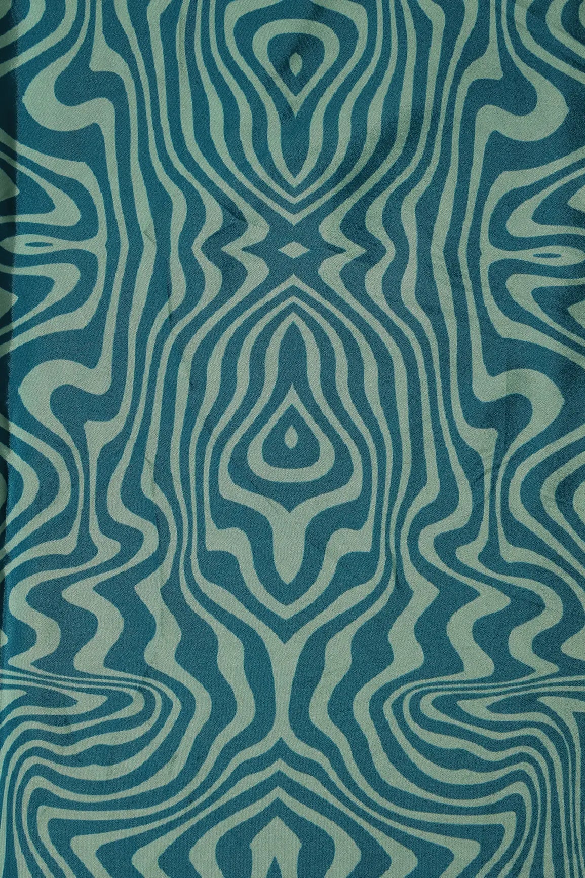 AIzaSyBcstauz-XMPRhEY21AUzeo032pxrXB5Ug - Blue And Off White Geometric Pattern Digital Print On French Crepe Fabric