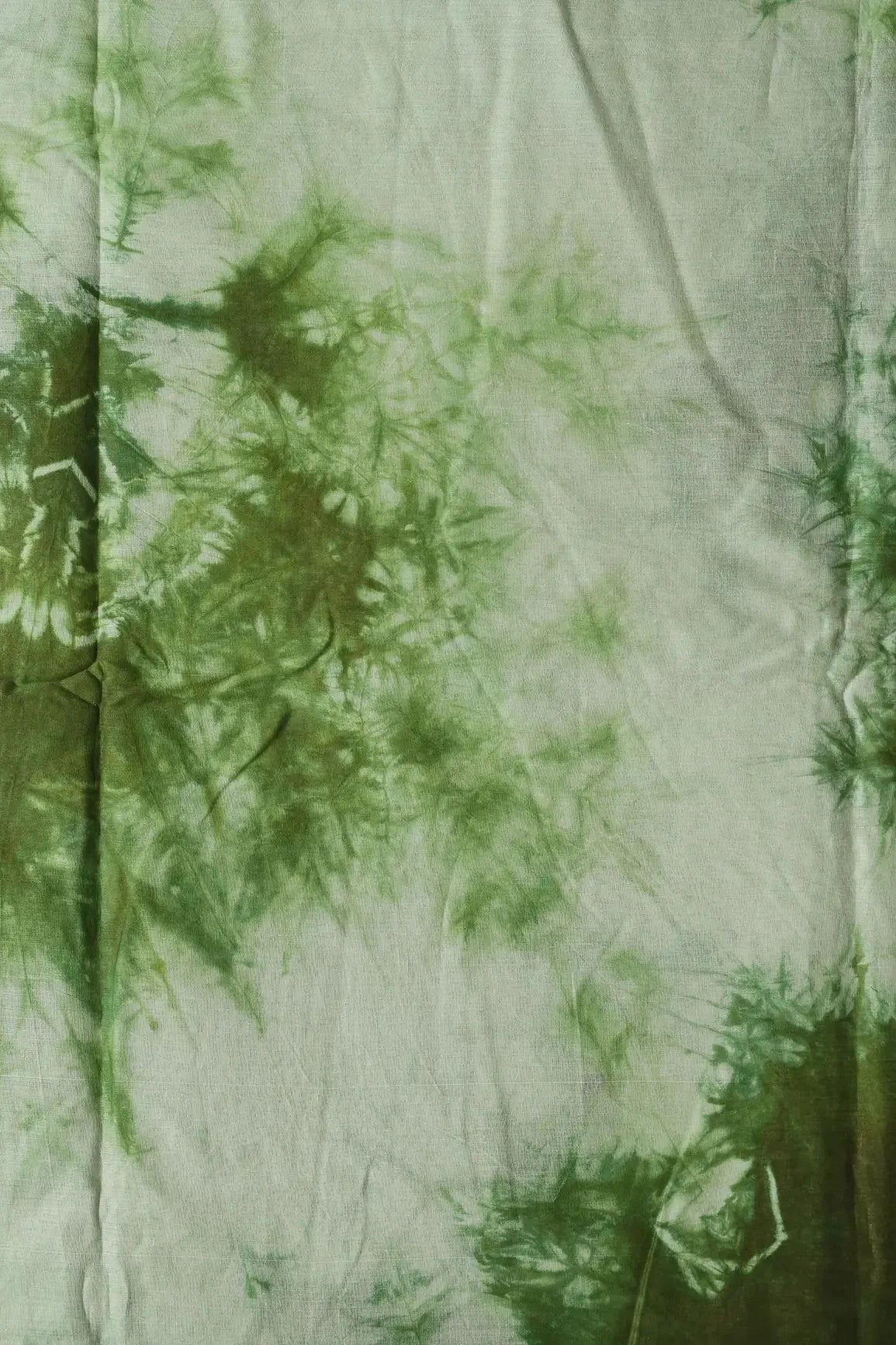 AIzaSyBcstauz-XMPRhEY21AUzeo032pxrXB5Ug - Bottle Green And Olive Tie & Dye Shibori Print On Pure Mul Cotton Fabric