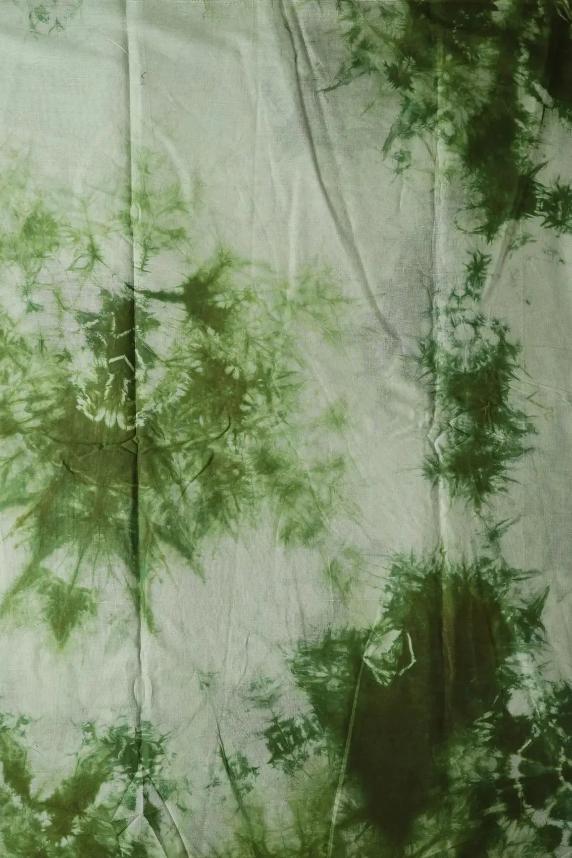 AIzaSyBcstauz-XMPRhEY21AUzeo032pxrXB5Ug - Bottle Green And Olive Tie & Dye Shibori Print On Pure Mul Cotton Fabric